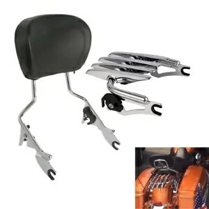 バックレスト シーシーバー ステルス 荷物ラック ハーレー ツーリング ロード グライド 09-23 に適合 Backrest Sissy Bar Stealth Luggage Rack Fit For Harley Touring Road Glide 09-23 【並行輸入品】