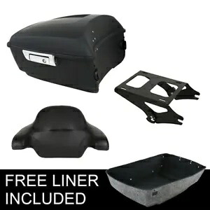 マットブラックキング トランクパッドマウント ハーレーツアーパックエレクトラグライド 2014-2024 に適合 Matte Black King Trunk Pad Mount Fit For Harley Tour Pak Electra Glide 2014-2024 【並行輸入品】