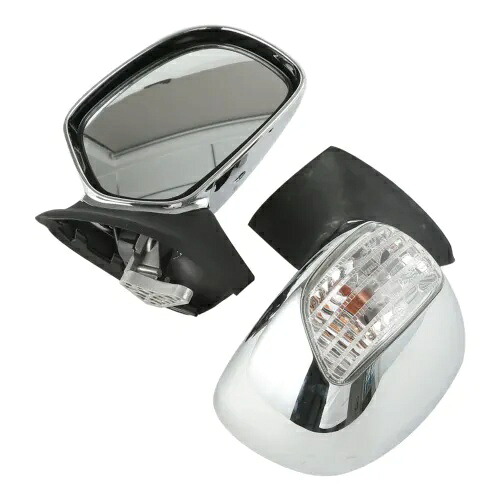 ウインカー付きバックミラー ホンダ ゴールドウィング GL1800 2001-2017に適合 Rear View Mirrors With Turn Signals Fit For Honda Goldwing GL1800 2001-2017 【並行輸入品】