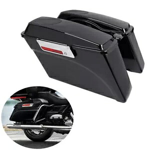 ハードサドルバッグ 5x7インチ スピーカー蓋付き ハーレーツーリングロードキング 1993-2013に適合 Hard Saddlebags w/ 5x7\