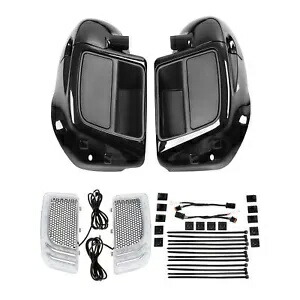 下部ベントレッグフェアリング + LED ターンシグナルライト ハーレーストリートグライド 14 アップに適合 Lower Vented Leg Fairing+LED Turn Signal Light Fit For Harley Street Glide 14-Up 【並行輸入品】