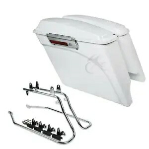 ハーレー ソフテイル ヘリテージ 1986-2013 用ホワイト ハード サドルバッグ変換ブラケット White Hard Saddlebags Conversion Bracket For Harley Softail Heritage 1986-2013 【並行輸入品】
