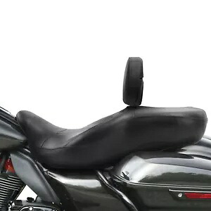 ツーアップ 運転席 助手席 背もたれ付き ハーレー ツーリング ロード グライド 09-23 に適合 Two-up Driver Passenger Seat W/ Backrest Fit For Harley Touring Road Glide 09-23 【並行輸入品】
