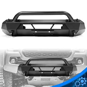 トヨタ タコマ 2016-2020 粉体塗装用ブラック フロント バンパー ガード ブルバー Black Front Bumper Guard Bull Bar For Toyota Tacoma 2016-2020 Powder Coated 【並行輸入品】