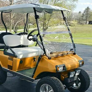 クラブカー DS クリアフロントガラス 2000.5 ～ UP 新型ゴルフカート折りたたみポリカーボネート用 For Club Car DS Clear Windshield 2000.5 -UP New Golf Cart Folding Polycarbonate 【並行輸入品】
