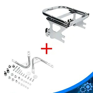 取り外し可能なツーアップツアーパックマウント荷物ラックドッキング 97-08 ハーレーグライド用 Detachable Two-Up Tour Pack Mount Luggage Rack Docking For 97-08 Harley Glide 【並行輸入品】