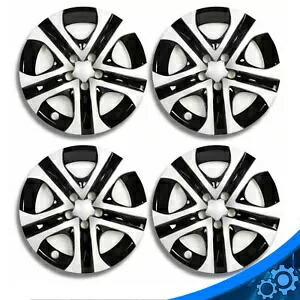 4 個シルバー & ブラック 17 インチハブキャップフル R17 ホイールカバートヨタ Rav4 LE 13-18 4PCS Silver & Black 17\
