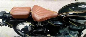 エンフィールド バレット ライダー & ピリオン シート ルーラー スタイル 100 シート ブラウンに適合 Fit For Enfield Bullet Rider & Pillion Seat Ruler Style 100 Seat Brown 【並行輸入品】