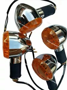 エンフィールド ブレット 500cc フロントおよびリア インジケーター セットに適合 Fit For Enfield Bullet 500cc Front And Rear Indicators Set 【並行輸入品】