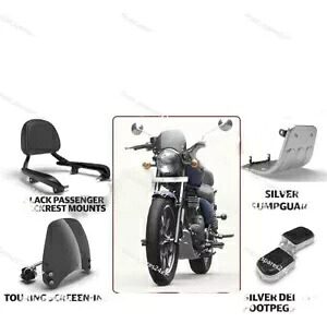 エンフィールド メテオール 350 に適合 4 つのアクセサリのパック Fit For Enfield Meteor 350 Pack of Four Accessories 【並行輸入品】