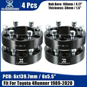 4個 6x5.5インチ 1.5インチ 自動車トラックホイールスペーサーアダプター トヨタ 4ランナー 1989-2020用 4pcs 6x5.5\