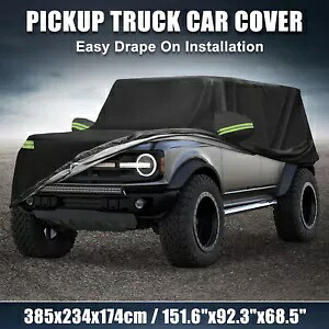 防水カーカバー フォード ブロンコ 4 ドア 21-23 フルカーカバー ジッパー付き Waterproof Car Cover for Ford Bronco 4 Door 21-23 Full Car Cover with Zipper 【並行輸入品】