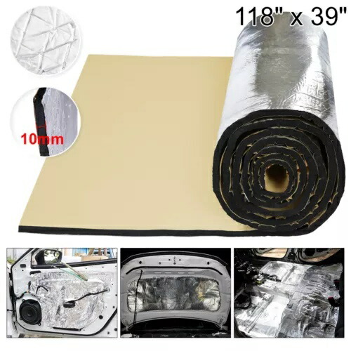 394mil 32.29sqft 車のフロアルーフドア熱消音断熱マット 118インチx39インチ 394mil 32.29sqft Car Floor Roof Door Heat Sound Deadener Insulation Mat 118\