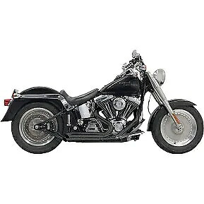 Bassani ブラック ターンアウト プロストリート エキゾースト システム 86-17 ソフテイル用 Bassani Black Turnout Pro-Street Exhaust System for 86-17 Softail 【並行輸入品】