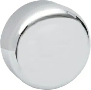 Drag Specialites 2107-0043 ハーレー「カウベル」用クロームスムースラウンドホーンカバー Drag Specialites 2107-0043 Chrome Smooth Round Horn Cover for Harley \