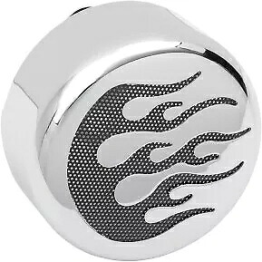 DRAG SPECIALTIES 2107-0052 ハーレー用クロームブラックフレームホーンカバー DRAG SPECIALTIES 2107-0052 Chrome Black Flame Horn Cover for Harley 【並行輸入品】