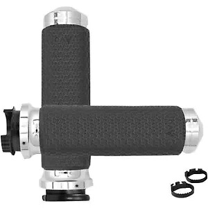 AVON MT-MF-63A-CH メートル法用クローム メモリーフォーム ハンド グリップ AVON MT-MF-63A-CH Chrome Memory Foam Hand Grips for Metric 【並行輸入品】