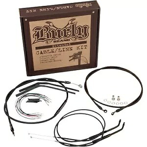 Burly ブランド B30-1006 12 インチ エイプ ブラック ビニール ハンドルバー ケーブル/ライン キット 97-03 XL Burly Brand B30-1006 12\