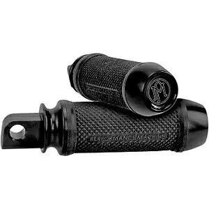 PERFORMANCE MACHINE ハーレーオスマウント用ブラックエリートフットペグ 0035-0094-B PERFORMANCE MACHINE 0035-0094-B Black Elite Footpegs for Harley Male Mount 【並行輸入品】