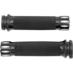 AVON GRIPS CC-86-AN-FL-RIV ブラック ライバル カスタム ハンド グリップ 1 インチ ケーブル Op ハーレー用 AVON GRIPS CC-86-AN-FL-RIV Black Rival Custom Hand Grips for 1\