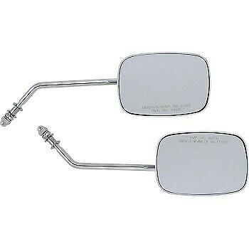 Drag Specialty 0640-0982 ハーレー用クローム長方形 8 インチ長ステムミラー Drag Specialties 0640-0982 Chrome Rectangular 8\