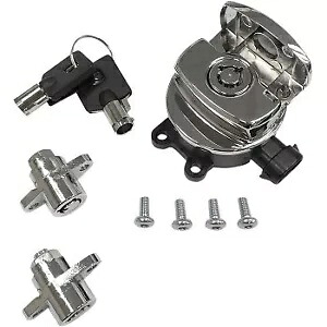 Drag Specialty クローム サイド ヒンジ イグニッション スイッチ サドルバッグ ロック付き 14-22 FLHR Drag Specialties Chrome Side Hinge Ignition Switch w Saddlebag Lock 14-22 FLHR 【並行輸入品】 43,615円