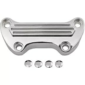 DRAG SPECIALTIES 0603-0003 クローム ハンドルバー トップ クランプ - フィン付き DRAG SPECIALTIES 0603-0003 Chrome Handlebar Top Clamp- Finned 【並行輸入品】
