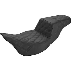 SADDLEMEN エクステンデッドリーチ ブラック 格子ステッチ ステップアップシート 08-23 ツーリング用 SADDLEMEN Extended Reach Black Lattice Stitch Step-Up Seat for 08-23 Touring 【並行輸入品】