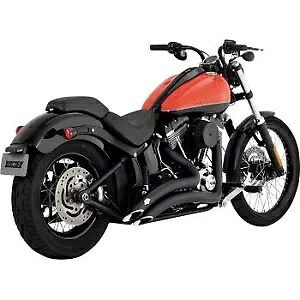 VANCE & HINES 46369 ブラック ビッグラジアス エキゾースト システム 86-17 ソフテイル用 VANCE & HINES 46369 Black Big Radius Exhaust System for 86-17 Softail 【並行輸入品】