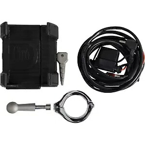Ciro 50214 スマートフォン ホルダー 充電器クローム マウント付き 1-1/4 インチ バー用 Ciro 50214 Smartphone Holder w/ Charger Chrome Mount for 1-1/4\