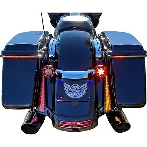 カスタム ダイナミクス ブラック デュアル カラー フェイシア LED パネル 14-21 FLHX/FLTRX/FLHRS 用 Custom Dynamics Black Dual Color Fascia LED Panels for 14-21 FLHX/FLTRX/FLHRS 【並行輸入品】