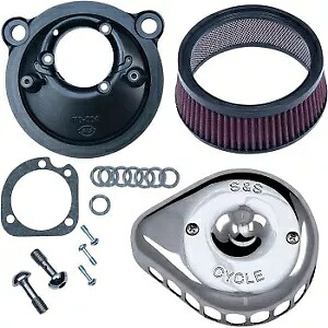 S&S 170-0439C クローム ミニ ティアドロップ ステルス エア クリーナー キット 07-20 スポーツスター用 S&S 170-0439C Chrome Mini Teardrop Stealth Air Cleaner Kit for 07-20 Sportster 【並行輸入品】