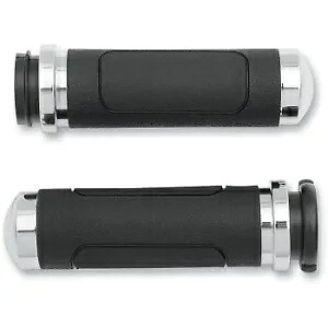 AVON VT-62-CH-FLY クローム V-クルーザー ハンドグリップ ハーレー TBW 電子スロットル用 AVON VT-62-CH-FLY Chrome V-Cruiser Hand Grips for Harley TBW Electronic Throttle 【並行輸入品】