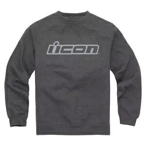 Icon メンズ スラント クルーネック チャコール グレー スウェットシャツ Icon Men's Slant Crewneck Charcoal Gray Sweatshirt 【並行輸入品】