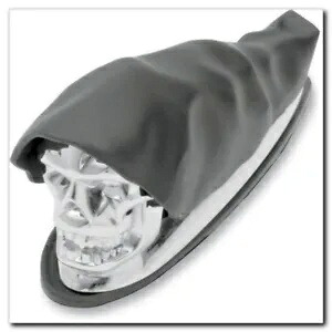 フロントフェンダーオーナメント グリムリーパー クロームスカル ハーレーツーリングソフテイル用 Front Fender Ornament Grim Reaper Chrome Skull for Harley Touring Softail 【並行輸入品】