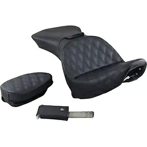 SADDLEMEN 800-23-030LS エクスプローラーシート バックレスト付き - ブラック - FLSTC 06-17 SADDLEMEN 800-23-030LS Explorer Seat with Backrest -Black - FLSTC 06-17 【並行輸入品】