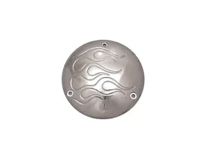 V-Twin 42-0747 クローム フレーム ダービー カバー 3 ボルト Big Twin Evo 70-98 用 V-Twin 42-0747 Chrome Flame Derby Cover 3-Bolt for Big Twin Evo 70-98 【並行輸入品】