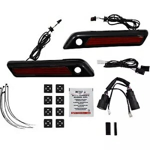 カスタム ダイナミクス ブラック/レッド サドルバッグ LED ラッチ ライト 14-21 ツーリング用 Custom Dynamics Black/Red Saddlebag LED Latch Light for 14-21 Touring 【並行輸入品】