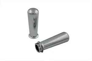 V-Twin 28-0678 ハーレーケーブルオプスロットル用クロームスラッガースタイルハンドグリップセット V-Twin 28-0678 Chrome Slugger Style Hand Grip Set for Harley Cable Op Throttle 【並行輸入品】