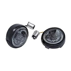 CIRO 45620 LED ライト付きファング フロント シグナル ライト インサート - スモーク CIRO 45620 LED Lighted Fang Front Signal Light Inserts - Smoke 【並行輸入品】