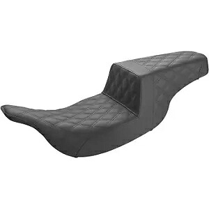 SADDLEMEN ブラック ステップアップ シート 格子ステッチ 97-07 FLHT/FLTR用 SADDLEMEN Black Step-Up Seat Lattice Stitch for 97-07 FLHT/FLTR 【並行輸入品】