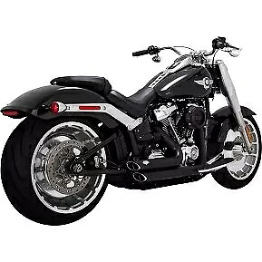 VANCE&HINES 47335 ブラック ショートショット スタッガード エキゾースト システム VANCE & HINES 47335 Black Shortshots Staggered Exhaust System 【並行輸入品】