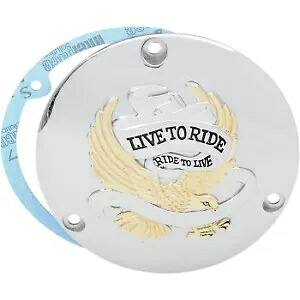 Drag Specialty クローム & ゴールド ライブ トゥ ライド イーグル ダービー カバー ビッグ ツイン 70-98 用 Drag Specialties Chrome & Gold Live to Ride Eagle Derby Cover for Big Twin 70-98 【並行輸入品】 40,040円