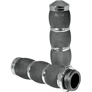 AVON AIR-91-FLY 電子 TBW 用クローム 3 リング エアクッション ハンド グリップ AVON AIR-91-FLY Chrome 3-Ring Air Cushioned Hand Grips for Electronic TBW 【並行輸入品】