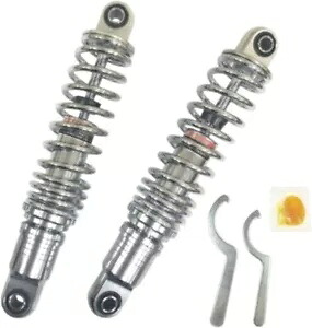 Drag Specialites 1310-1673 高耐久クローム 13 インチショック調整可能な車高 Drag Specialites 1310-1673 Heavy Duty Chrome 13\