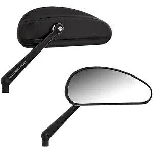 アレンネス 510-026 ハーレー用ブラックダウンドラフト鍛造ミラーペア Arlen Ness 510-026 Black Downdraft Forged Pair of Mirrors for Harley 【並行輸入品】