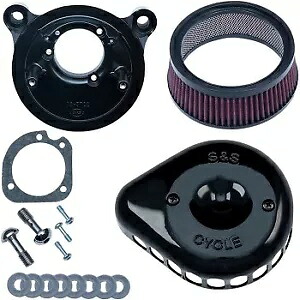 S&S Cycle ブラック ミニ ティアドロップ ステルス エア クリーナー キット ハーレー ツインカム用 S&S Cycle Black Mini Teardrop Stealth Air Cleaner Kit for Harley Twin Cam 【並行輸入品】 75,625円