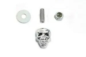 V-Twin Mfg. 48-0302 クローム装飾ネジ付きスカルボルト & ナット V-Twin Mfg. 48-0302 Chrome Decorative Threaded Skull Bolt & Nut 【並行輸入品】