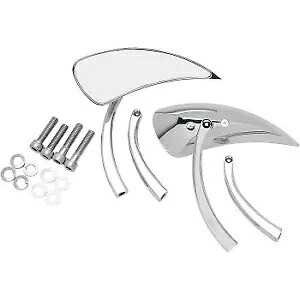 Drag Specialty 0640-0082 ハーレー 65-23 用クローム ティアドロップ スタイル ミラー Drag Specialties 0640-0082 Chrome Tear Drop Style Mirror for Harley 65-23 【並行輸入品】