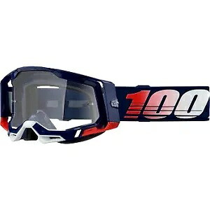 100% Racecraft 2 ゴーグル Republic クリアレンズ オフロード ATV MX ダートバイク 100% Racecraft 2 Goggles Republic Clear Lens Offroad ATV MX Dirt Bike 【並行輸入品】